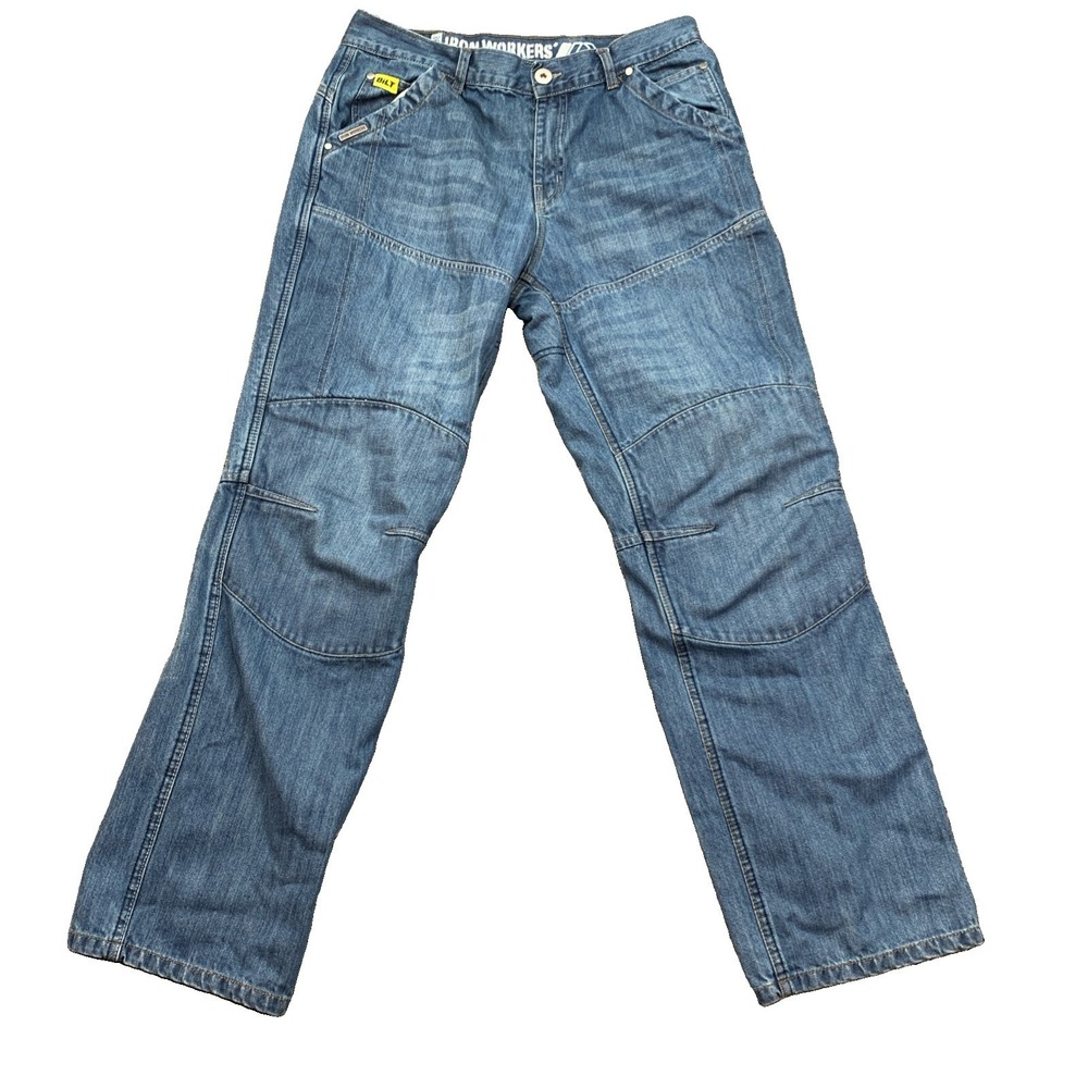 Bilt Iron Workers Jeans 34x31 Reinforced Double Knee Motorcycle Denim Pants